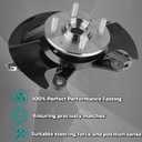 Front Steering Knuckle & Wheel Bearing Hub Assembly Compatible with Honda Civic 2001-2002 L4 1.7L,Left Driver Side Replaces # 51215S5AJ10,698-47945255S01A00,44600S5DA00