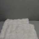 Neelvin Cream White Faux Fur Pillow Covers Set of 2, Luxury Soft Fluffy Throw Pillow Covers for Couch, Fuzzy Decorative Plaid Plush Cushion Cases for Living Room Sofa Bedroom Decor, 18 x 18