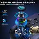 Wireless PC Gaming Controller - Hall Effect Joystick - No Drift, 2.4G & Wired 1000Hz Polling Rate, Remappable Buttons, Turbo & Vibration, Bluetooth Gamepad for PC/Switch/iOS/Android with Charging Dock