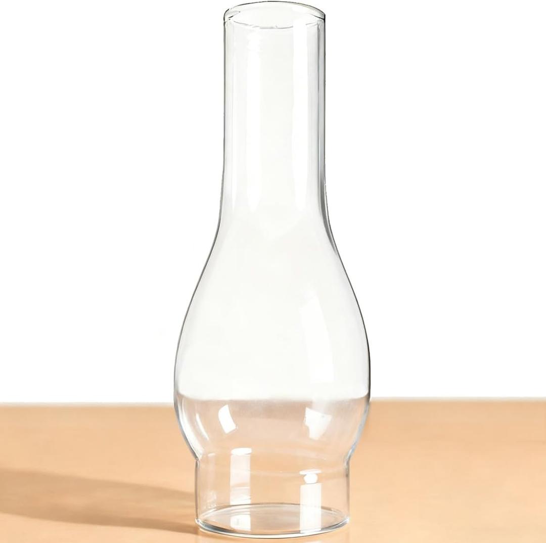 Oil Lamp Chimney Replacement,3 Inch Base x 10 Inch Tall Kerosene Lamp Globe,Clear Glass OilLamp Globe,Hurricane Lamp Globes Shade Cover,Glass Chimney For Oil Lamps For Indoor Use Oil Lamp Parts
