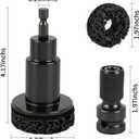 Wheel Hub Cleaning Tool, Wheel Hub Resurfacing Kit to Fix Brake Shudder & Stuck Wheels, Car Wheel Hub Cleaner with 5 Grinding Head & 1 Adapter for Cars, Trucks, SUVs