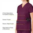 WonderWink Women's Wonderflex Verity Scrub Top, Wine, X-Large