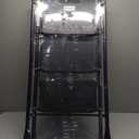 HBTower Step Ladder, Folding Step Stool with Wide Anti-Slip Pedal, Sturdy Steel Ladder, Convenient Handrail, Lightweight, Portable Steel Step Stool (Black)