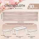 30 Pack Cheesecloth Table Runner 10FT Rosy Brown Table Runner Boho Gauze Cheese Cloth Table Runners Long Rustic Sheer Table Decorations for Wedding Party Baby Bridal Shower Birthday Holiday Home