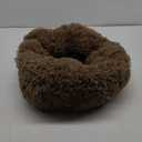 Dog Calming Beds for Small Medium Large Dogs - Round Donut Washable Puppy Dog Bed, Anti-Slip Faux Fur Fluffy Donut Cuddle Anxiety Cat Pet Bed (20'' Khaki)