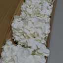 4pcs 21" Faux White Hydrangeas Artificial Flowers, Real Touch Silk Hydrangea Flowers with Stems for Bridal Wedding Bouquet Party Home Decor