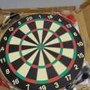 Paper Dartboard with Two Games Design, 12 Steeltip Darts, One-piece Shaft and Flight with No Flights Falling Out, Easy Hang Up Construction