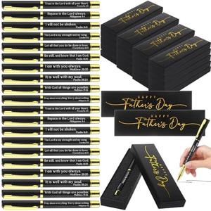 Spakon 30 Set Father's Day Gifts for Church Bulk Inspirational Bible Verse Pen Religious Christian Pens with Box Faith Based Christian Gifts for Men Pastor Office Church Welcome Favor Sunday School