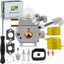 308054114 308054075 Carburetor Kit Fit for Homelite 26B Leaf Blower UT09526 26cc with Parts Adjusting Tool Air Filter