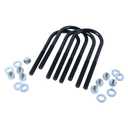 1/2'' x 3'' x 8'' Round Suspension U-Bolt Kit 7639 Universal for Automobiles Trailer Ski Boat Sailboat Trailers Industrial Parts Replace for Rough Country 7639