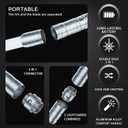 Oomyeh Lightsaber Kids Toy Alloy Hilt Update 15 Colors with 3 Modes Type-C Rechargeable 2 in 1 Dueling Light Saber for Kids and Adults Children's Day (2 Pack Silver), Medium