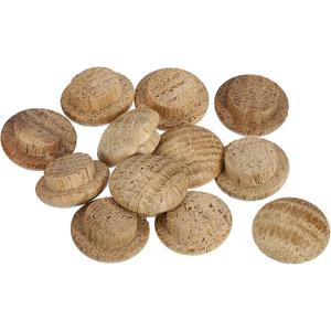 uxcell 12 Pcs 0.39 x 0.59 Inch Wood Hole Plugs, Wooden Screw Hole Cover, Wood Pocket Button Plug for Chair Stair Craft Furniture Woodworking