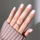 Glamnetic Press On Nails - Sweetie Set | Super Short Pink Fake Nails, Extra Short Salon Quality Milky Nails | 12 Sizes - 30 Nail Kit with Glue