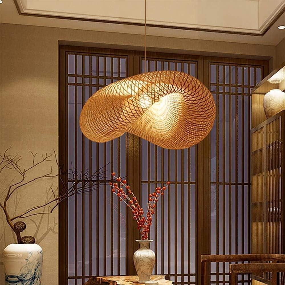 Farmhouse Bamboo Pendant Light Fixtures, Bird's Nest Shape Rattan Chandelier for Kitchen Island, Adjustable Ceiling Mount Hanging Lamp for Living Room, Dining Room, Bedroom, Entryway Decor