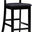 Linon Home Dcor FBA_ Torino Collection Contemporary Bar Stool, 17"W x 20"D x 43"H, Black, Bar Height