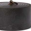 Ceramic Canister,16.9 Oz /500ml Food Storage Jar for Tea,Coffee Beans,Herb,Candy,Spices,Nuts (Stone Black)