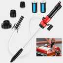 Fuel Transfer Pump with Auto-Stop Sensor-3.2GPM,Overfill Protection with 3 Adapters Fast Electric Fuel Transfer Pump for Oil, Diesel, Gasoline, Safe No-Spill Refueling