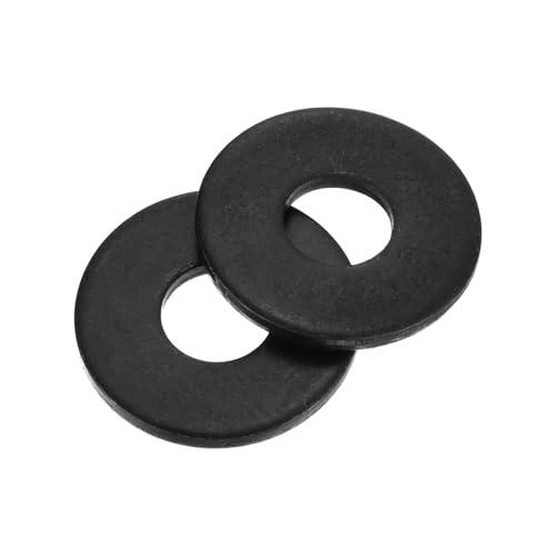 uxcell 60Pcs Carbon Steel Flat Washers, M8x22x2mm Black Oxidized Grade 8.8 Washer, Seal Gaskets Flat Ring for Screws Bolts Machinery Repair, Outdoor Construction