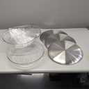 Baderke 3 Set 11.8" Chilled Serving Tray for Parties with Compartments Ice Chilled Party Platter Charcuterie Serving Board Cold Dish Dip for Fruit Seafood Vegetable Shrimp Cocktail (Natural)