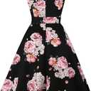 Dressever Women's 50s 60s Vintage Sleeveless Cocktail Party Dress with Pockets (XL)
