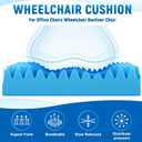 Geiserailie 2 Pcs Egg Foam Pad Eggs Chair Cushion to Relieve Back Foam Seat Cushion Chair Accessories Pad for Office Recliner Wheelchair Home Car (Egg, Blue), 18 X 16 X 4 Inches Egg-shaped