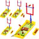 4 Sets Mini Football Game Desktop Football Games Field Goal Soccer Toys with Foam Soccer Goal Post, Bases, Catapults, Flick Finger Board Desk for Sports Party, Office, Gifts