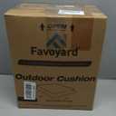 Favoyard Outdoor Chair Cushions 17"W x 16"D x 2"T Set of 4 Patio Chairs Cushions 3-Year Fade Resistant & Waterproof Cushions for Outdoor Furniture with Hidden Zipper, Attach Straps for Dining Chairs