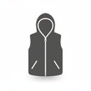 Man Hooded Vest White Rave Outfit Burning Man Large