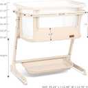 ANGELBLISS Electric Baby Bassinet Bedside Sleeper with Auto Rocking, Remote/Touch Control, 3 Timer Modes, 12 Sounds, 6 Heights, Storage & Wheels (Beige), Full
