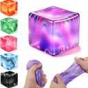 2 x Stress Cube Squishy Fidget Toys for Anxiety Relief Soft Sensory Squeeze Toy | for Kids Adults Sugar Cube Balls for Focus Classroom Prizes Party Favors