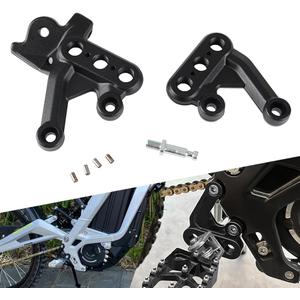 Foot Pegs Bracket Surron Foot Rest Brackets Motorcycle Footbracket CNC Aluminum Foot Peg Pedal Bracket Kit for Light Bee Sur-Ron S/X Dirt Bike black