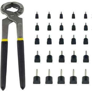 30 Pairs High Heel Tips Replacement Shoes Repair Caps, Women's High Heel Shoes Replacement Tips Pin kit with Stiletto Remove Pliers(5 Different Sizes of Dowels Repair Pins 8/9/10/11/12 mm)