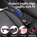 Car Seat Gap Filler with Hook, Car Organizers and Storage with Phone Holder, Car Seat Accessories, Car Organizer Fit Sedan SUV Truck-2PCS Black