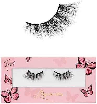 Lilly Lashes Butterfl'eyes Faux Mink Lashes, Half Lashes Natural Look & Feel, False & Reusable Eyelashes 20x, No Trimming + Easy to Apply, Round Style, Lash Glue not Included, 13mm (Sassy)