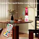 13" Liquid Motion Light with Remote, 13 RGB Color Changing Mood Light, 4 Dynamic Modes & 4 Brightness, Modern Volcano Lamp for Room Decor, Birthday Christmas Gift Ideal for Teens, Kids, Adults (White)