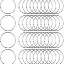 40 Pack 3 Inch Loose Leaf Binder Rings Metal Book Rings Extra Large Bulk Steel Office Book Keychain Key Metal Rings for Home Office Index Cards Receipts Photos Files Paper Rings