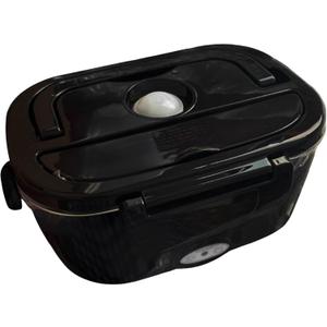 1.5L Food Warmer, Large Capacity Electric Lunch Box, Adult Hot Lunch Box with Fork Spoon, Stainless Steel Removable Liner, Portable Lunch Warmer for Truck Car Office (Black)