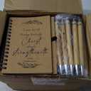 Kosiz 60 Pcs/30 Set Christian Gifts Bulk Include Spiral Notebook and Bible Ballpoint Pen Christian Notebook Religious Prayer Journal Christmas Church Gift for Women Men Pastor Sunday School Teacher (Brown)