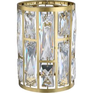 Doraimi Lighting 1 Pack Crystal Metal Pendant Ceiling Chandelier Wall Sconce Lamp Replacement Covers Shade Fixture Brushed Bronze Finish,1.66" Fitter Size,7.1" high*5.3" Diameter