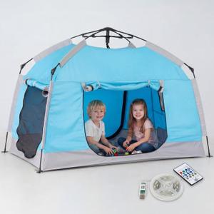 Easy Set Up Kids Playhouse with Nice LED Light Strip and 3 Large Opens,Portable Children Play Tent & Privacy Room for Indoor & Outdoor Games with Carry Bag-Free Space for Toddlers-Birthday Gifts