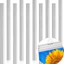 ReliThick 10 Pcs 48 Inch Poster Hanger Frame Hanging Rails for Posters Clips Signs Maps Picture Holder Plastic Tapestry Banner Art Wall Display(Clear)