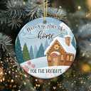 5 x Family Ornament 2025, Cozy Home Predent for Family, New Homeowners, Friends & Loved Ones - Theres No Place Like Home, White Elephant Gift Ornament, Housewarming Gift