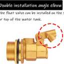 Uenede Float Ball Valve DN25 1" Male Thread with NPT Adapter | Stainless Steel Floating Ball, Brass Valve, Automatic Switch for Stock Tank Pool Water Level Control, 1"-1PCS