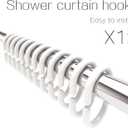 Tititex Aesthetic Navy Blue Floral Shower Curtain Sets, Watercolor Gold Flowers Leaves Bathroom Decorative 60x71 Inch Polyester Waterproof Fabric Bath Curtain with Hooks