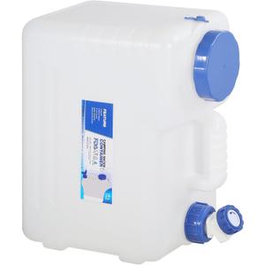 RedSwing 4 Gallon/15L Portable Water Container with Spigot, Water Storage Carrier for Camping Outdoor Hiking, BPA Free (507.2 Ounces, White)