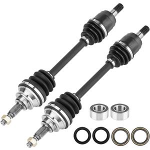 Front Left/Right CV Axle & Wheel Bearing Kit for Honda FourTrax Foreman TRX 500 2005-2014, for FourTrax Rincon TRX 680 4x4 2006-2020, 2 CV Axles and 2 Wheel Bearings