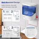 Automatic Soap Dispenser Wall Mount, Touchless Soap Dispenser 1000ml/34oz Battery Operated Hand Free Hand Sanitizer Dispenser for Bathroom Kitchen Hotel Offices Plastic, No Drill, White