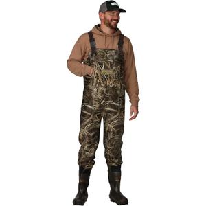 FROGG TOGGS Amphib Neoprene Bootfoot Waterproof Fishing Camo Chest Wader for Fishing (10, Realtree Max-7)