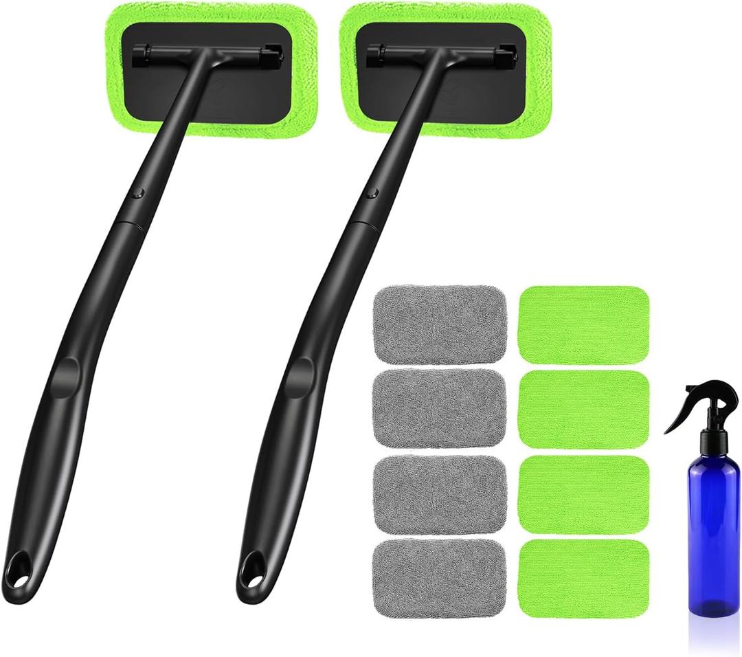 Xindell Windshield Cleaner Tool Inside Car Window Cleaning Kit with 22 Detachable Handle, Interior Windshield Squeegee for Clear Vision, Auto Detailing Kit for Car, Home & Outdoor Windows