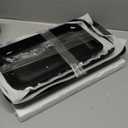 DELLING Large Serving Platter, 16/14/12inch Black Serving Tray Set Rectangular Serving Platters for Party, Entertaining, Turkey Platter for Thanksgiving, Christmas, Microwave Dishwasher Oven Safe